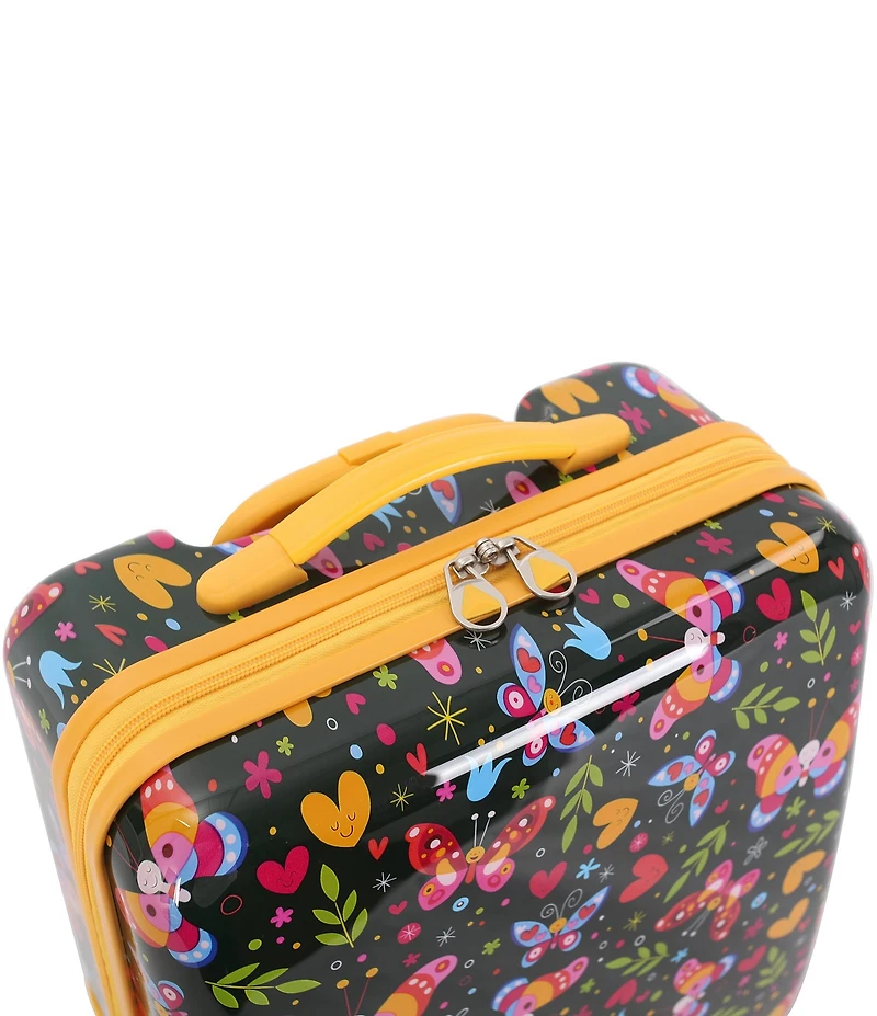 Triforce Kids 18#double; Hardside Butterfly Print Carry-On Luggage