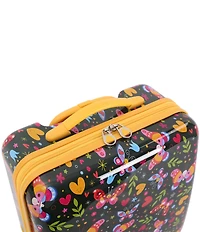 Triforce Kids 18#double; Hardside Butterfly Print Carry-On Luggage
