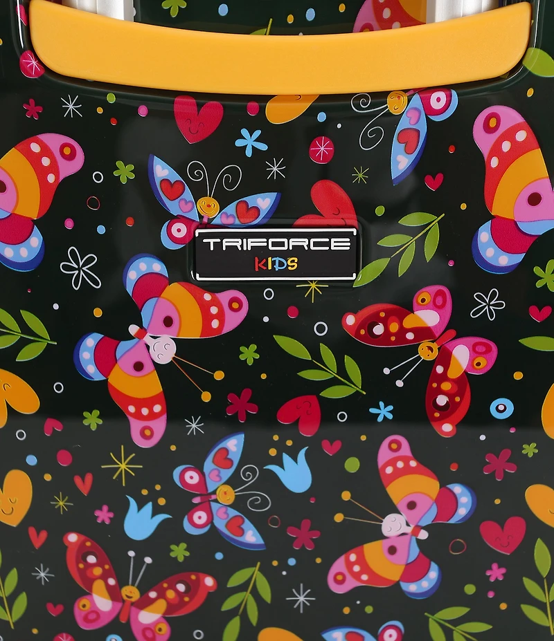 Triforce Kids 18#double; Hardside Butterfly Print Carry-On Luggage