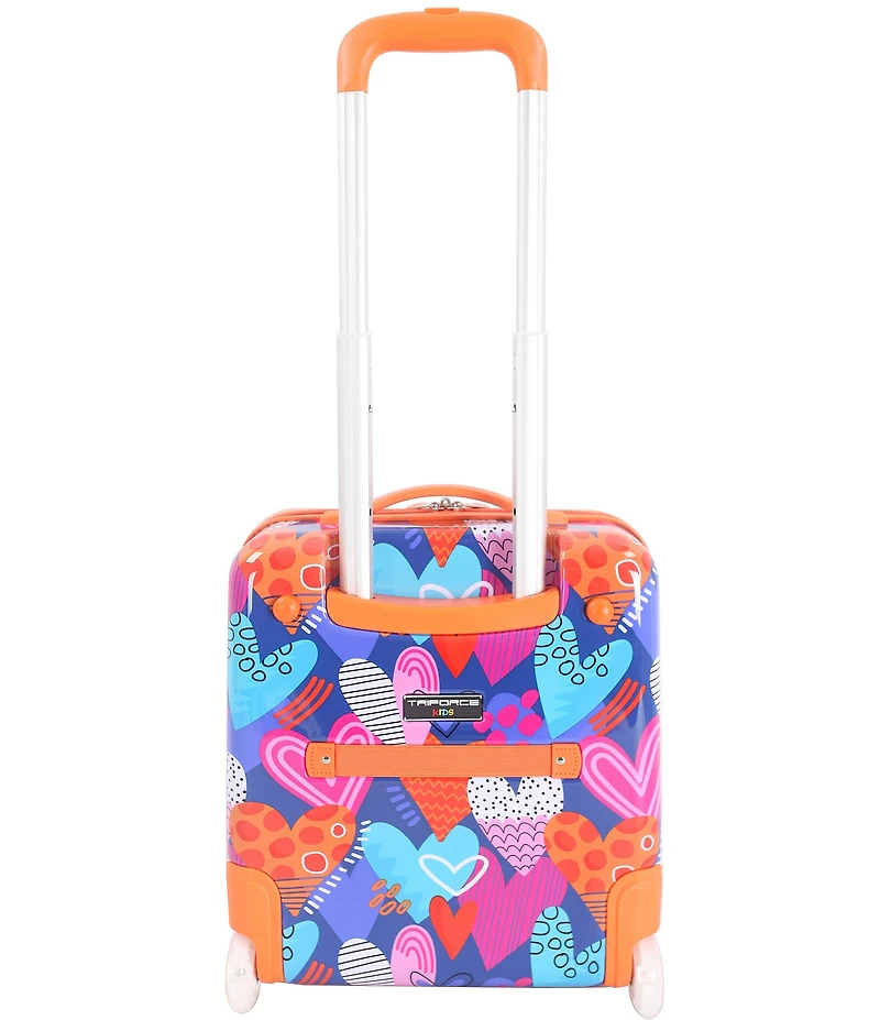 Triforce Kids Hardside 18#double; Heart Print Carry-On Luggage