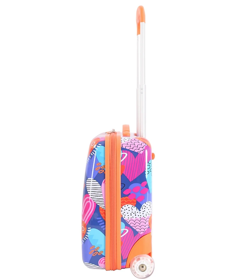 Triforce Kids Hardside 18#double; Heart Print Carry-On Luggage