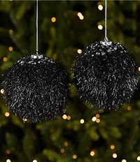Trimsetter An Elegant Affair Fuzzy Shimmer Ball Ornament, Set Of 2