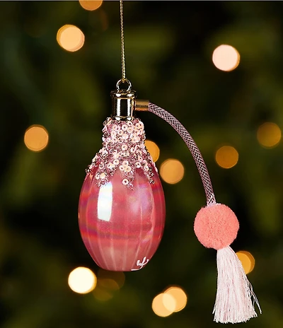 Trimsetter An Elegant Affair Collection Glass Perfume Bottle Ornament