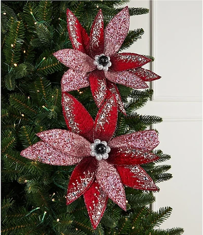 Trimsetter An Elegant Affair Collection Poinsettia Pick, Set Of 2