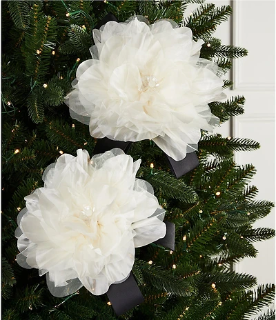 Trimsetter An Elegant Affair Collection White Flower Clip, Set Of 2