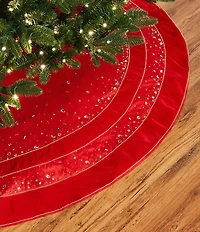 Trimsetter Christmas Magic Collection Beaded Tree Skirt