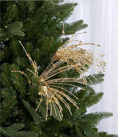 Trimsetter Christmas Magic Collection Gold Star Beaded Spray Pick, Set of 2