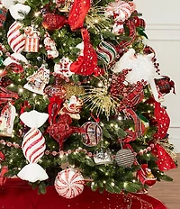 Trimsetter Christmas Magic Collection Peppermint Swirl Glass Ball Ornament, Set of 2