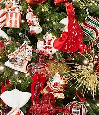 Trimsetter Christmas Magic Collection Santa in Sleigh Glass Ornament