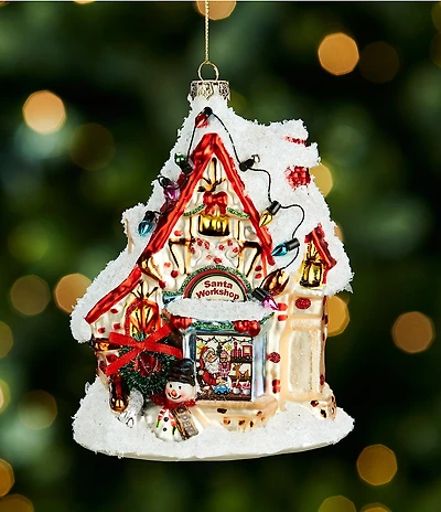 Trimsetter Christmas Magic Collection Santa's Workshop Embellished Glass Ornament