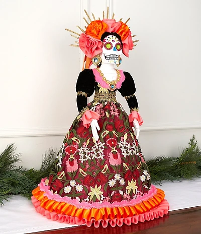 Trimsetter Feliz Navidad Collection Dia De Los Muertos Female Skeleton Figurine