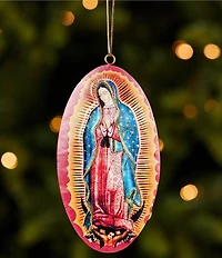 Trimsetter Feliz Navidad Collection Lady Of Guadalupe Metal Ornament, Set Of 2