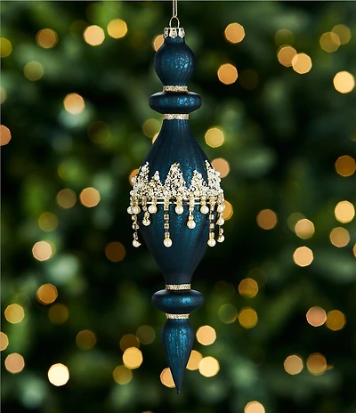 Trimsetter Grandeur Collection Dark Blue Beaded Finial