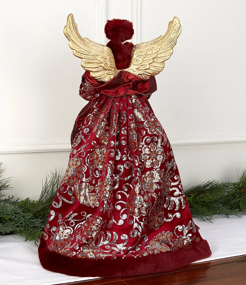 Trimsetter Grandeur Collection Gold and Red Angel Figurine