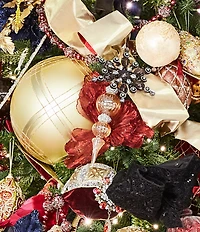 Trimsetter Grandeur Collection Iridescent Amber Finial Glass Ornament, Set of 2