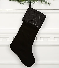 Trimsetter Grandeur Collection Velvet Embellished Stocking