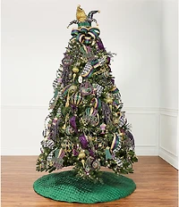 Trimsetter Mardi Gras Collection Large Ribbed Shatterproof Ball Ornament