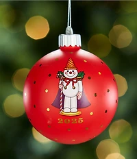 Trimsetter Mr. Bingle Collection 2025 Dated Double Sided Mr. Bingle With Tree Glass Ornament