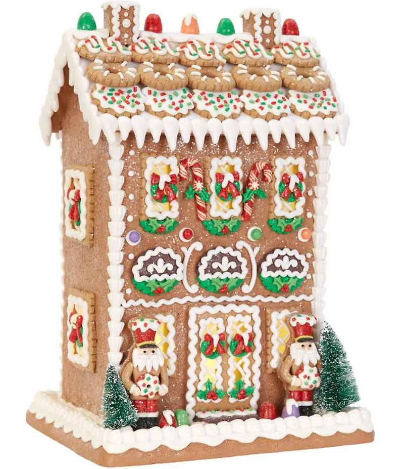Trimsetter Santa Claus Lane Collection Frosted Cookie Roof Gingerbread House