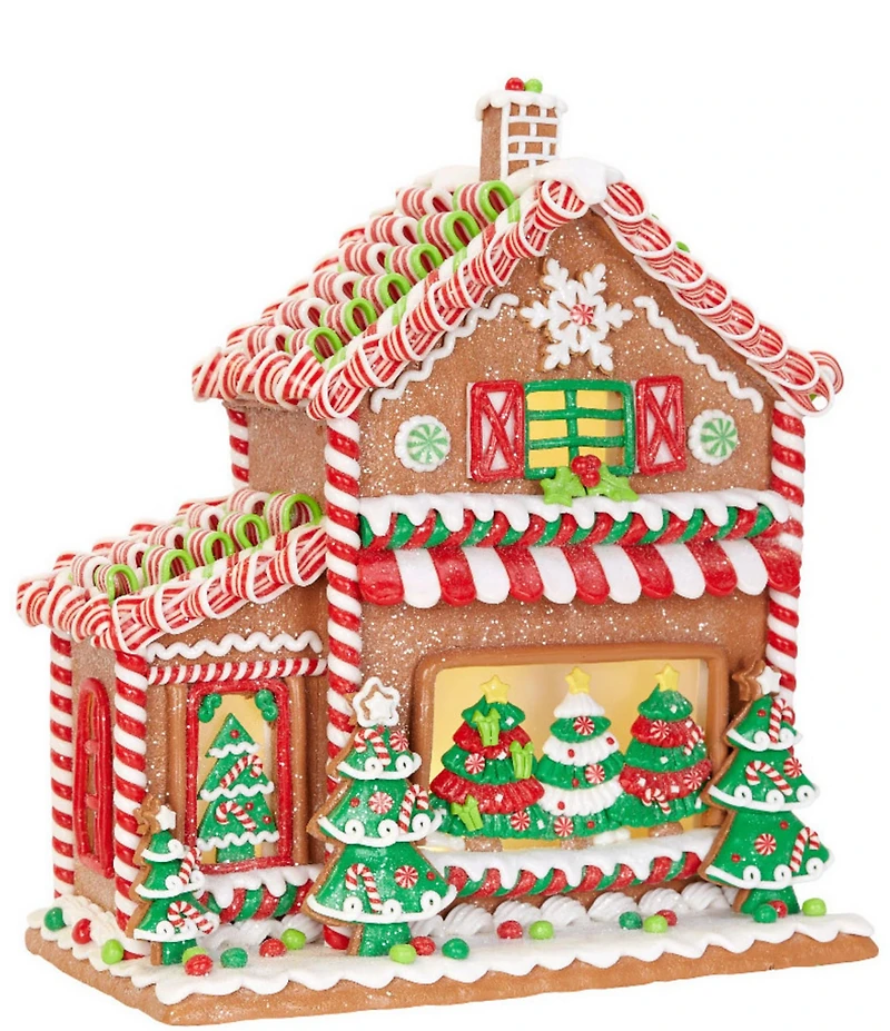Trimsetter Santa Claus Lane Collection Frosted Gingerbread Christmas Tree Store