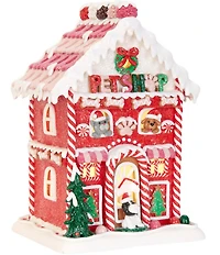 Trimsetter Santa Claus Lane Collection Frosted Gingerbread Pet Shop
