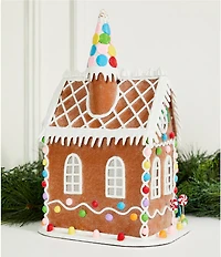Trimsetter Santa Claus Lane Collection Gingerbread Castle LED Light-Up Figurine