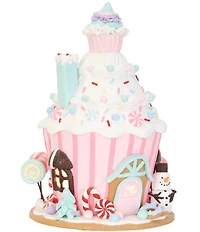 Trimsetter Santa Claus Lane Collection Mini Frosted Cupcake House