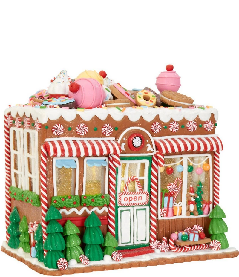 Trimsetter Santa Claus Lane Collection Sweets Frosted Gingerbread Cafe