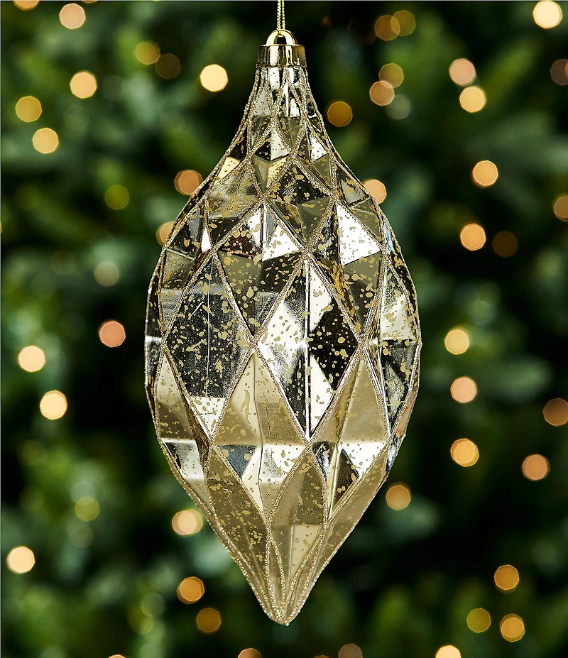 Trimsetter Shatterproof Collection Large Diamond Textured Finial Ornament