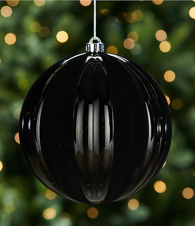Trimsetter Shatterproof Collection Oversized Flocked Ribbed Ball Ornament