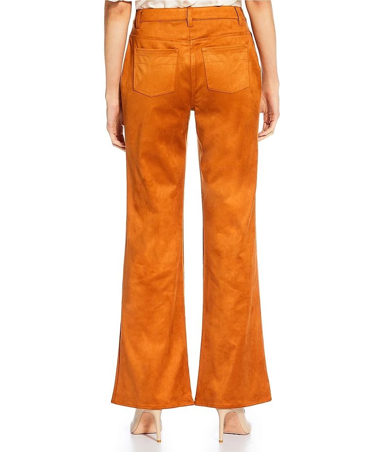 Trina Turk Apple Bottom Faux Suede Flare Leg Pants