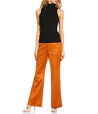 Trina Turk Apple Bottom Faux Suede Flare Leg Pants