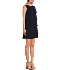 Trina Turk Arlette Boat Neck Sleeveless Side Bow Detail Sheath Dress