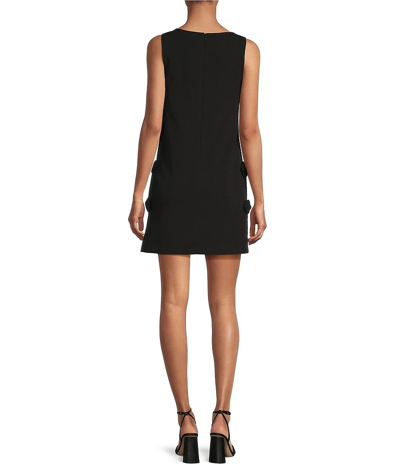 Trina Turk Arlette Crepe Knit Boat Neck Sleeveless Side Bow Dress