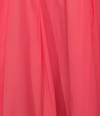 Trina Turk Ashe Poplin V-Neck Short Sleeve Fit-And-Flare Midi Dress