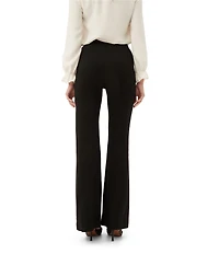 Trina Turk Chimayo 3 Ponte Knit High Waisted Side Zip Flare Leg Pants