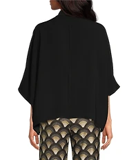 Trina Turk Concourse Surplice V-Neck Short Sleeve Oversized Top