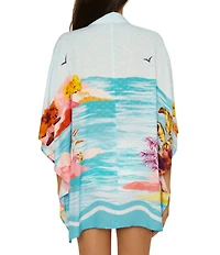 Trina Turk Cyclades Button Front Shirt Swim Cover-Up