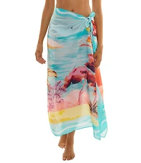 Trina Turk Cyclades Tie Front Pareo Swim Cover-Up