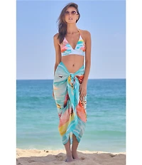 Trina Turk Cyclades Tie Front Pareo Swim Cover-Up