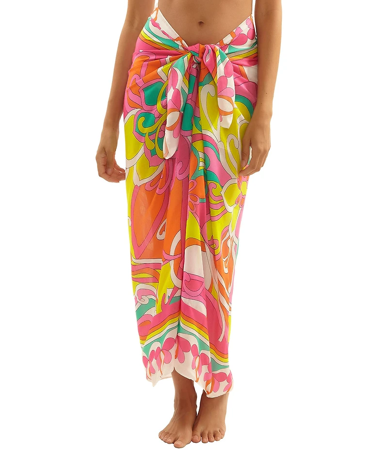 Trina Turk Elara Tie Side Pareo Swim Cover-Up