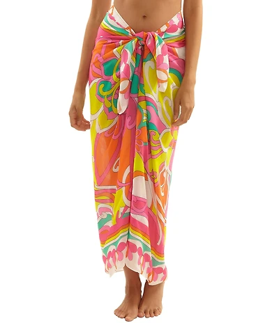 Trina Turk Elara Tie Side Pareo Swim Cover-Up
