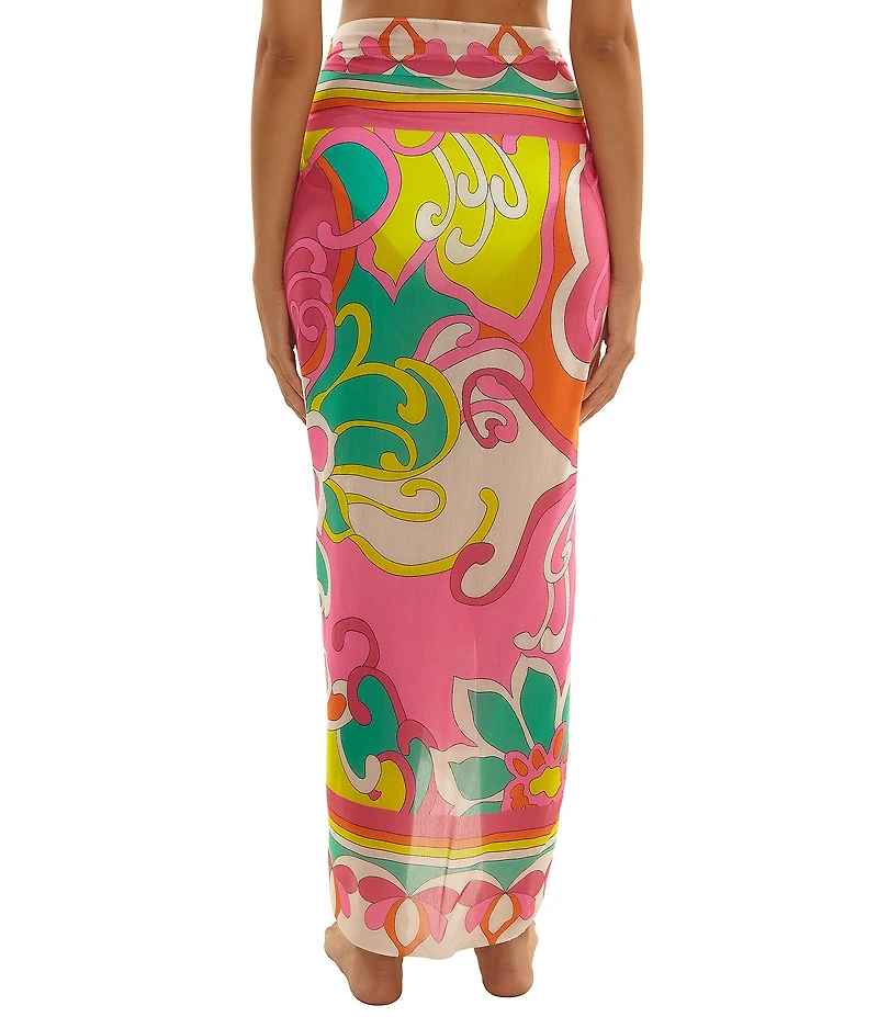 Trina Turk Elara Tie Side Pareo Swim Cover-Up