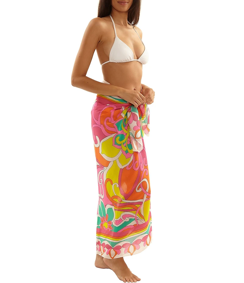 Trina Turk Elara Tie Side Pareo Swim Cover-Up