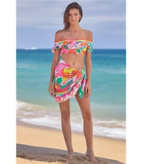Trina Turk Elara Tie Side Pareo Swim Cover-Up