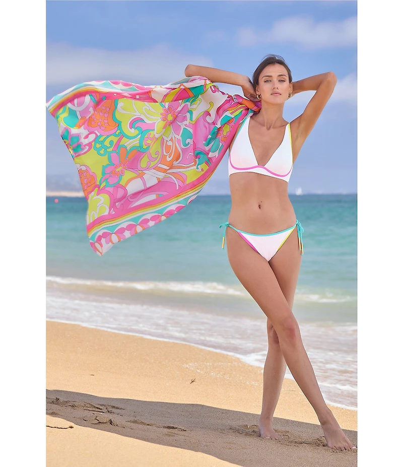 Trina Turk Elara Tie Side Pareo Swim Cover-Up