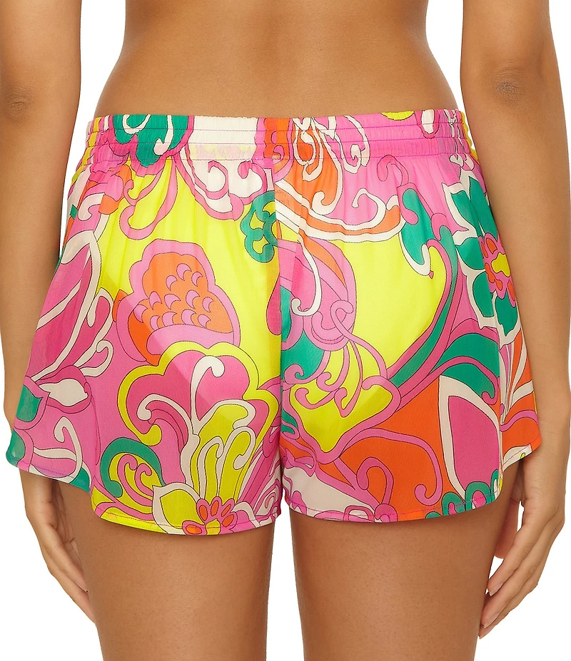 Trina Turk Elara Wrap Mesh Short Swim Cover-Up