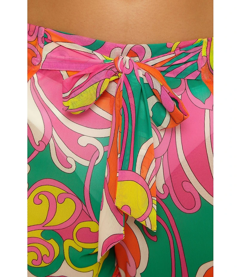 Trina Turk Elara Wrap Mesh Short Swim Cover-Up