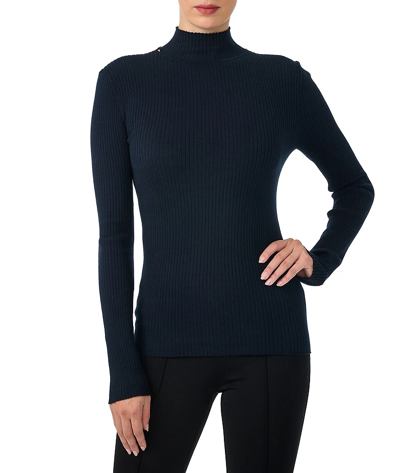 Trina Turk Hempstead Ribbed Knit Turtleneck Long Sleeve Sweater