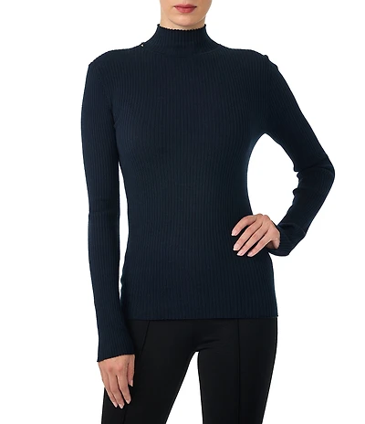 Trina Turk Hempstead Ribbed Knit Turtleneck Long Sleeve Sweater